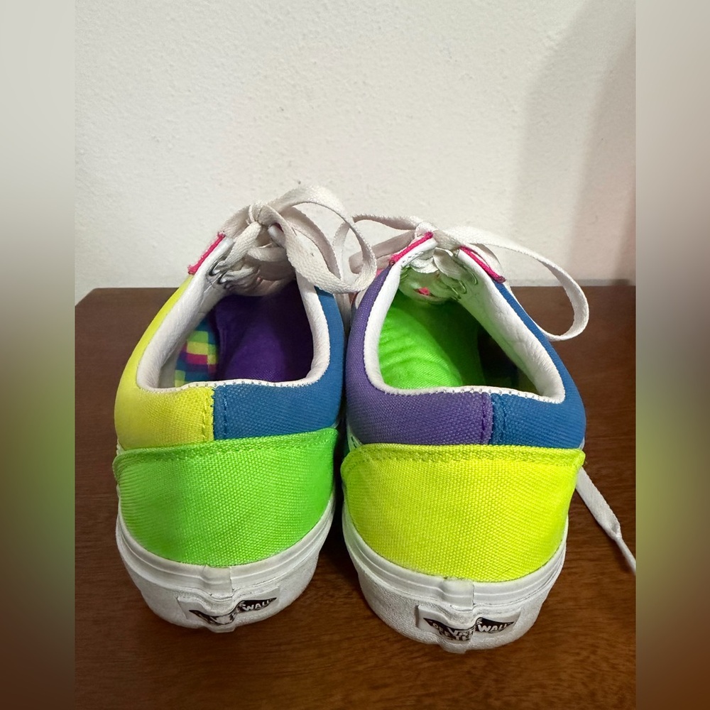 Vans Old Skool Neon Color-Block Skate Shoe M 7.5 W9 tennis shoes sneakers - Picture 4 of 8